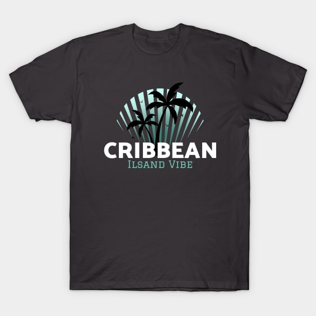 Caribbean island vibe palm tree T-Shirt by Irie Adventures